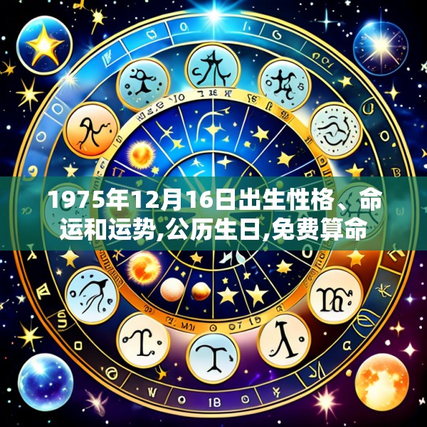 1975年12月16日出生性格、命运和运势,公历生日,免费算命