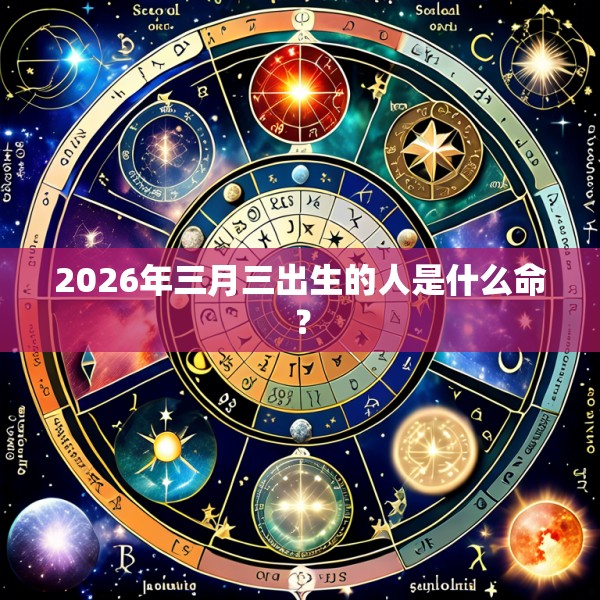 2026年三月三出生的人是什么命？