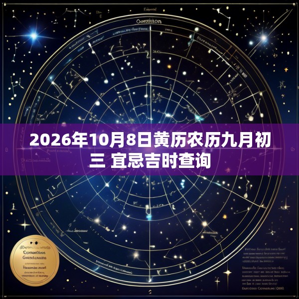 2026年10月8日黄历农历九月初三 宜忌吉时查询