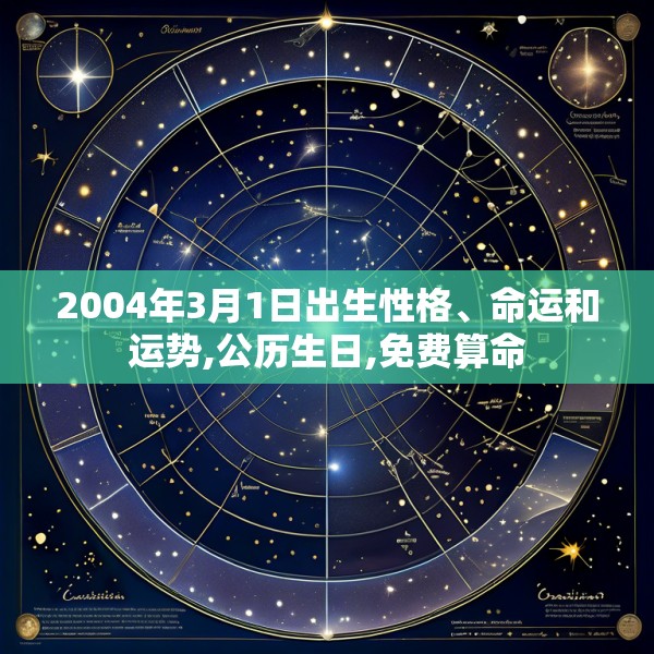 2004年3月1日出生性格、命运和运势,公历生日,免费算命