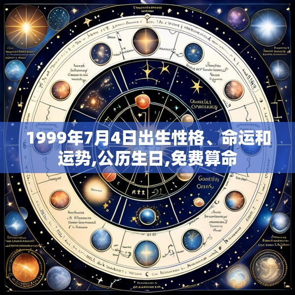 1999年7月4日出生性格、命运和运势,公历生日,免费算命