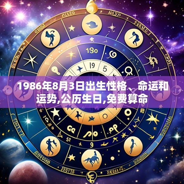 1986年8月3日出生性格、命运和运势,公历生日,免费算命