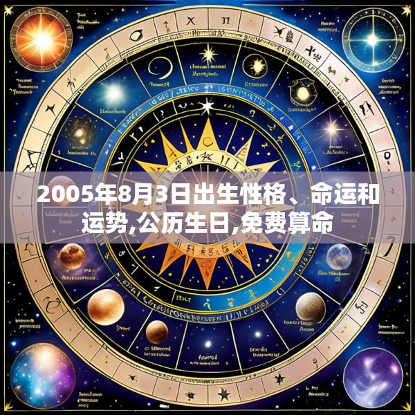 2005年8月3日出生性格、命运和运势,公历生日,免费算命