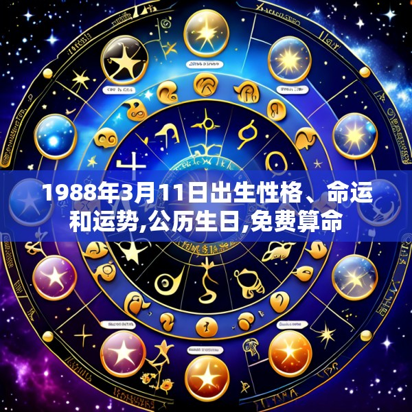 1988年3月11日出生性格、命运和运势,公历生日,免费算命