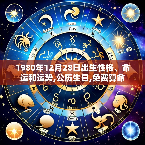 1980年12月28日出生性格、命运和运势,公历生日,免费算命