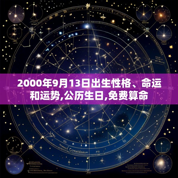 2000年9月13日出生性格、命运和运势,公历生日,免费算命