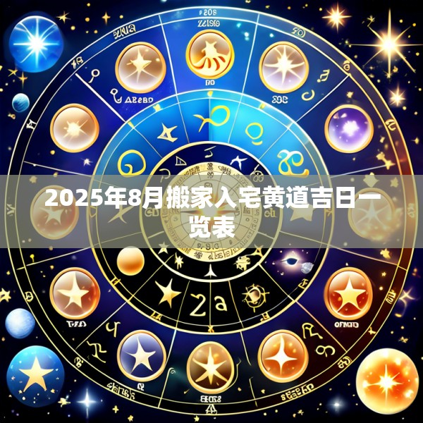 2025年8月搬家入宅黄道吉日一览表