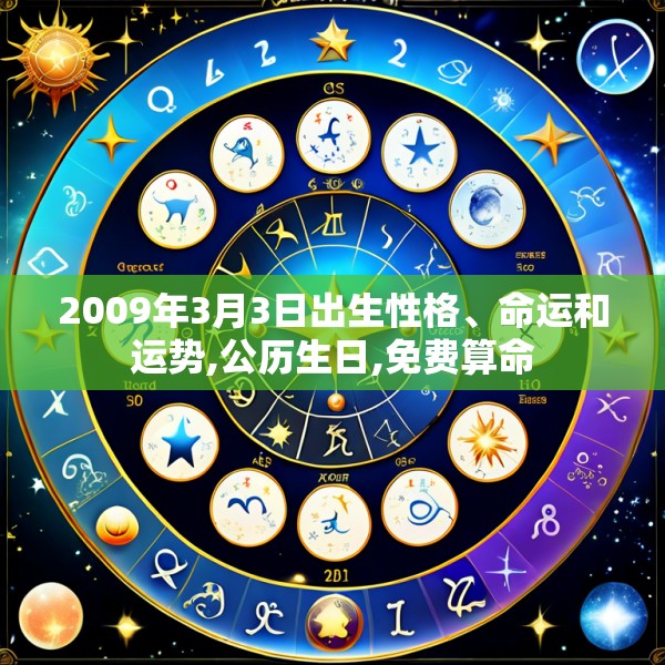 2009年3月3日出生性格、命运和运势,公历生日,免费算命