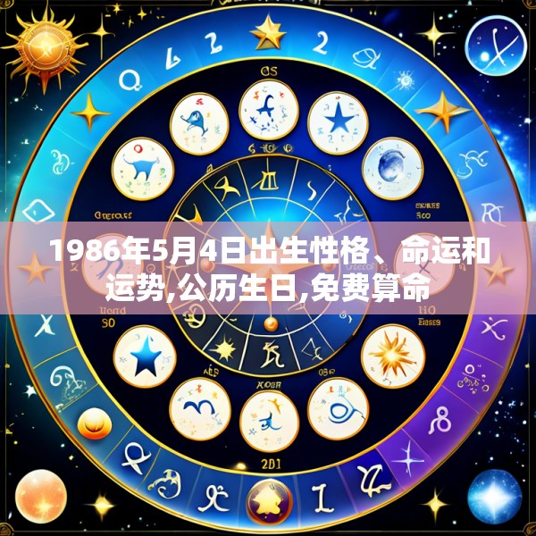 1986年5月4日出生性格、命运和运势,公历生日,免费算命