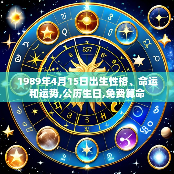 1989年4月15日出生性格、命运和运势,公历生日,免费算命