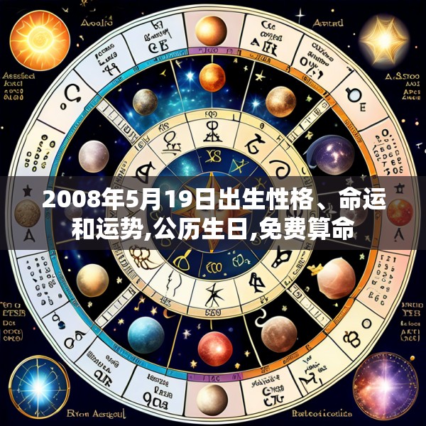 2008年5月19日出生性格、命运和运势,公历生日,免费算命