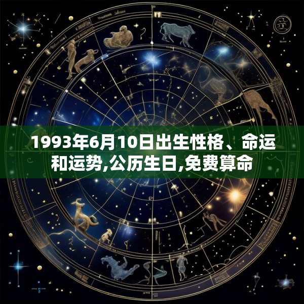 1993年6月10日出生性格、命运和运势,公历生日,免费算命