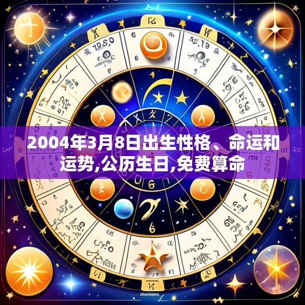 2004年3月8日出生性格、命运和运势,公历生日,免费算命