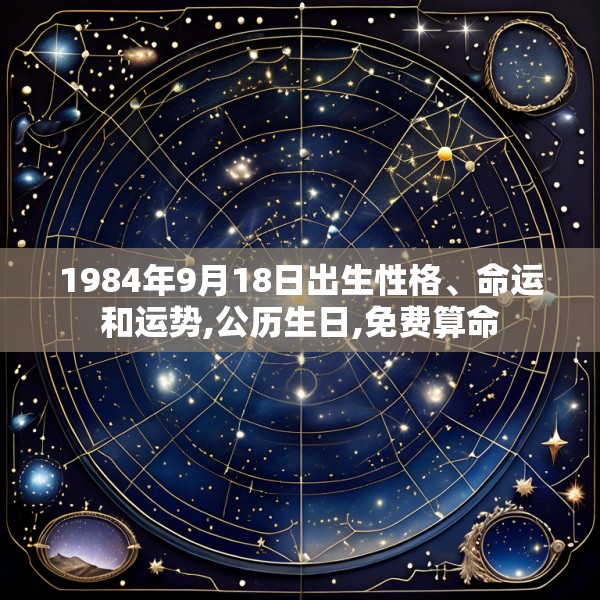 1984年9月18日出生性格、命运和运势,公历生日,免费算命