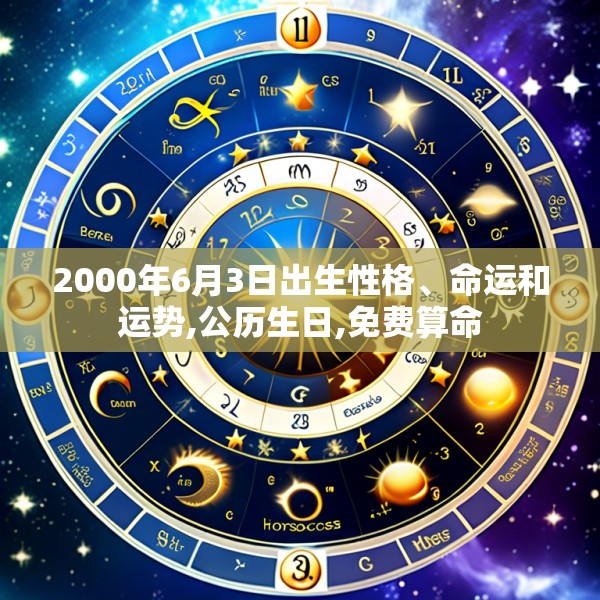 2000年6月3日出生性格、命运和运势,公历生日,免费算命