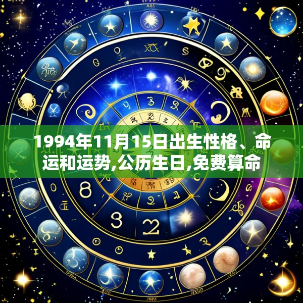 1994年11月15日出生性格、命运和运势,公历生日,免费算命