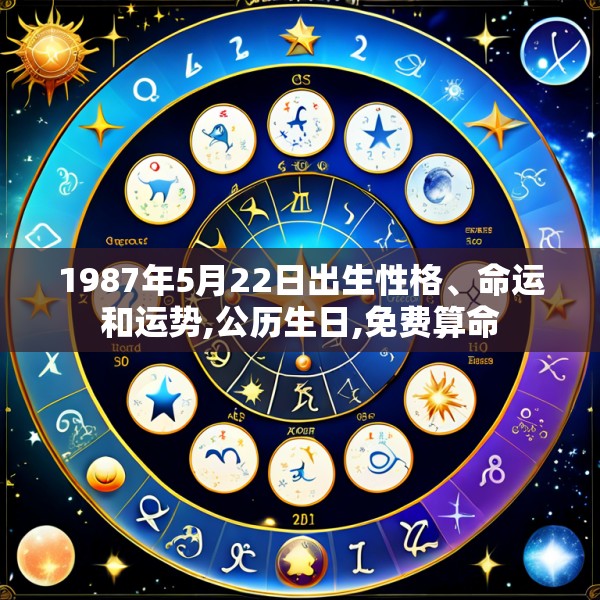 1987年5月22日出生性格、命运和运势,公历生日,免费算命