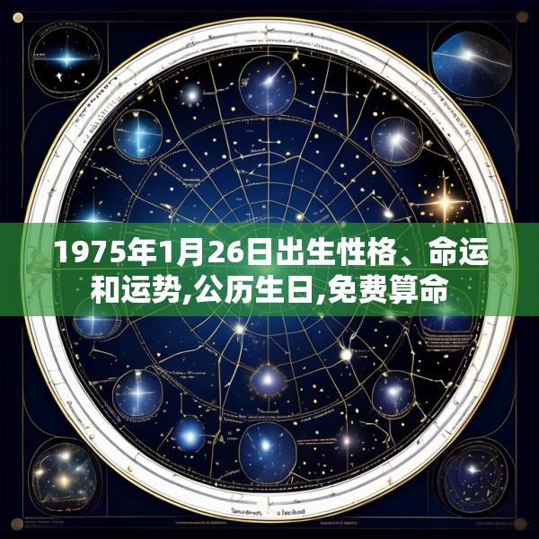 1975年1月26日出生性格、命运和运势,公历生日,免费算命