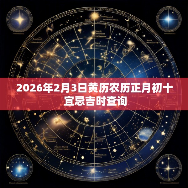 2026年2月3日黄历农历正月初十 宜忌吉时查询
