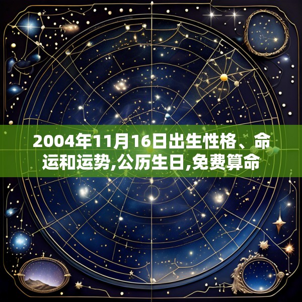 2004年11月16日出生性格、命运和运势,公历生日,免费算命
