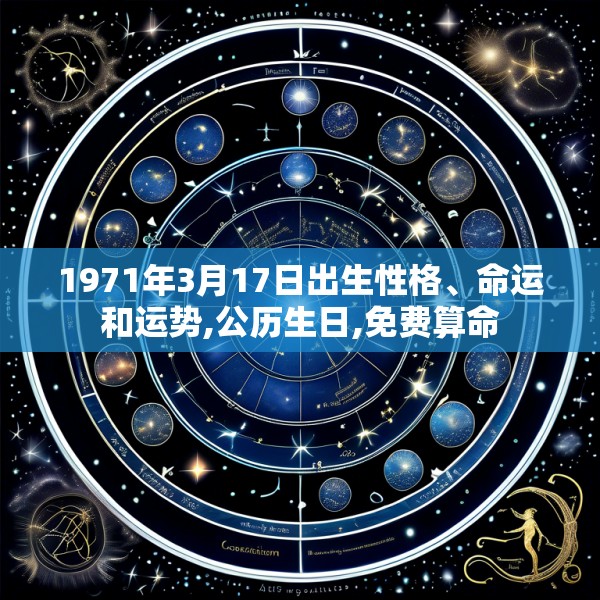 1971年3月17日出生性格、命运和运势,公历生日,免费算命