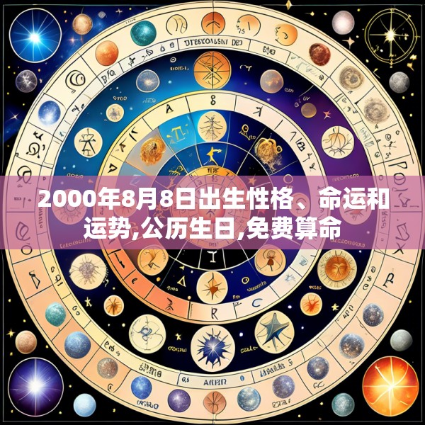 2000年8月8日出生性格、命运和运势,公历生日,免费算命