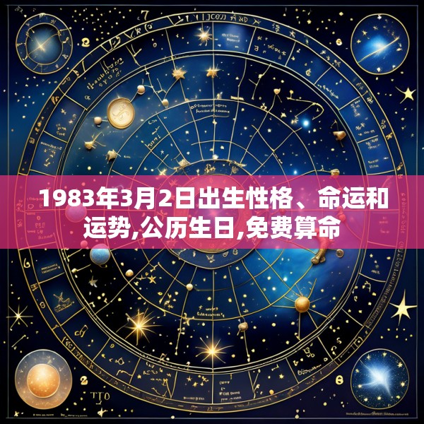 1983年3月2日出生性格、命运和运势,公历生日,免费算命