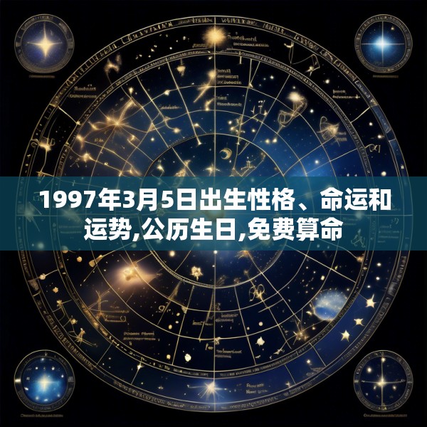 1997年3月5日出生性格、命运和运势,公历生日,免费算命