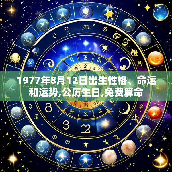 1977年8月12日出生性格、命运和运势,公历生日,免费算命