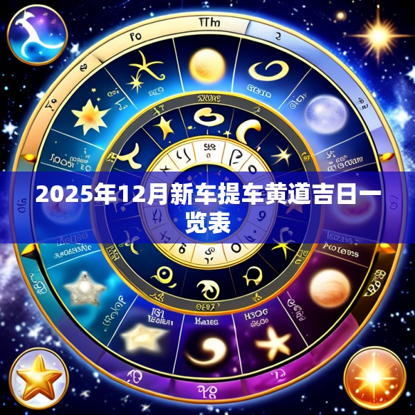 2025年12月新车提车黄道吉日一览表