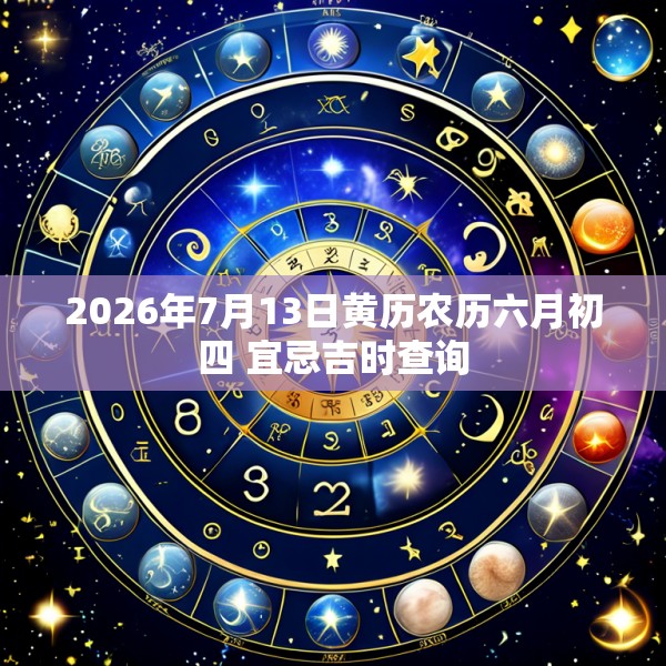 2026年7月13日黄历农历六月初四 宜忌吉时查询