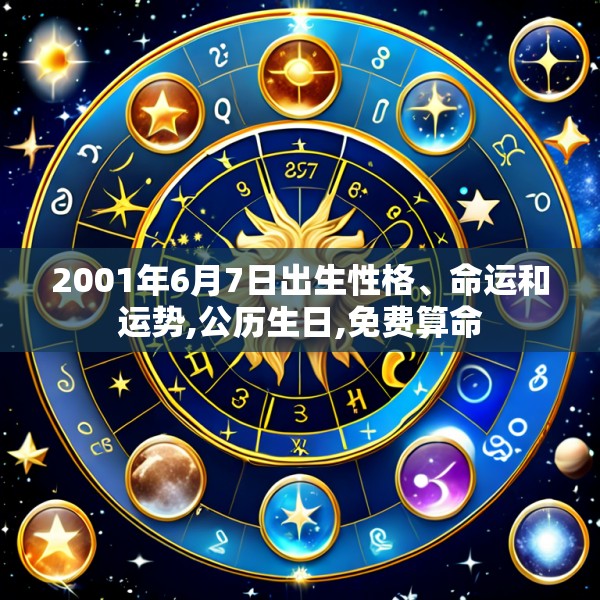 2001年6月7日出生性格、命运和运势,公历生日,免费算命