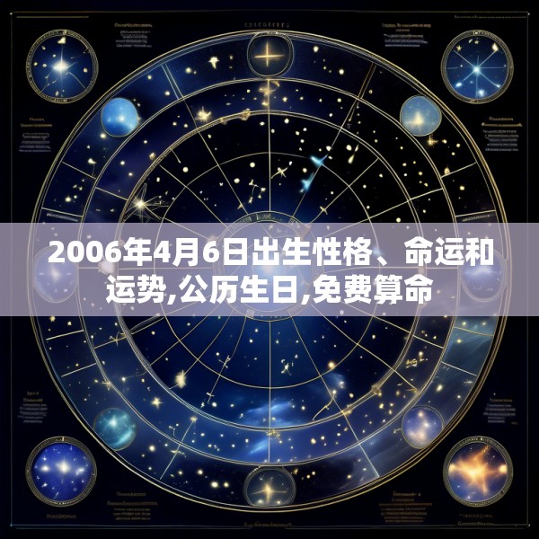 2006年4月6日出生性格、命运和运势,公历生日,免费算命