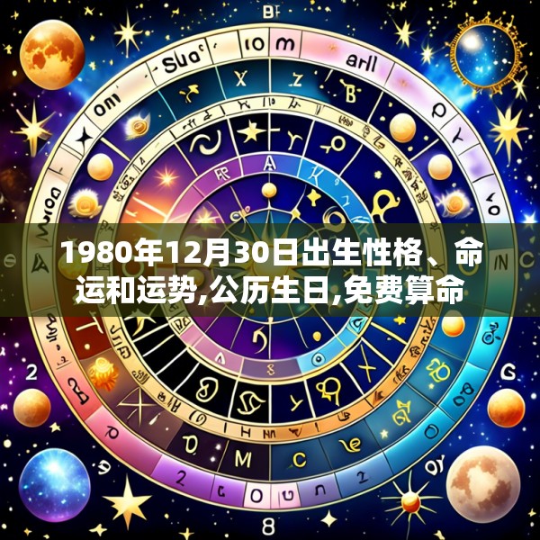 1980年12月30日出生性格、命运和运势,公历生日,免费算命