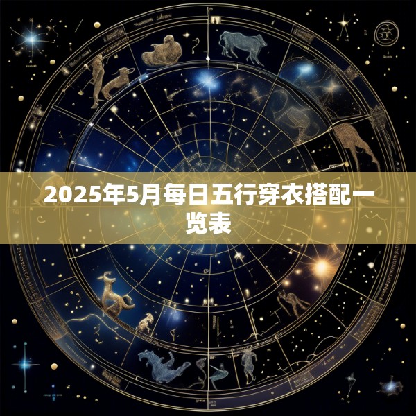2025年5月每日五行穿衣搭配一览表