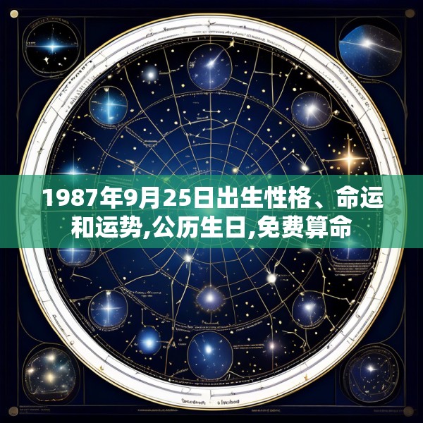 1987年9月25日出生性格、命运和运势,公历生日,免费算命