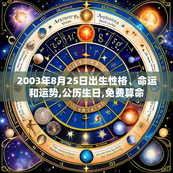 2003年8月25日出生性格、命运和运势,公历生日,免费算命