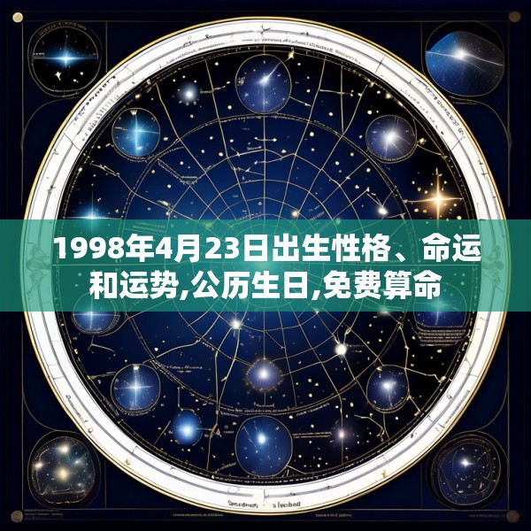 1998年4月23日出生性格、命运和运势,公历生日,免费算命