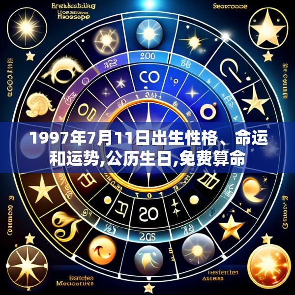 1997年7月11日出生性格、命运和运势,公历生日,免费算命