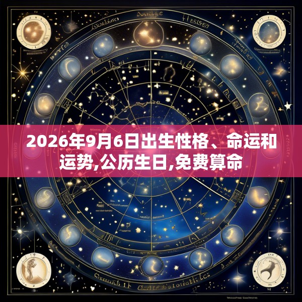 2026年9月6日出生性格、命运和运势,公历生日,免费算命
