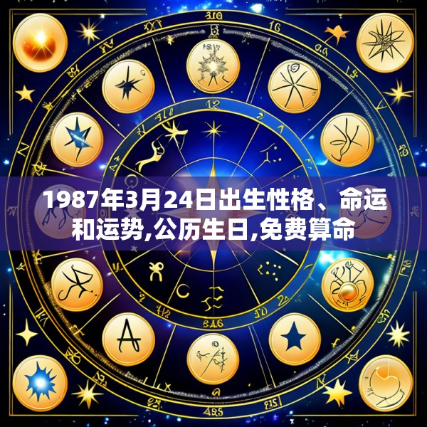 1987年3月24日出生性格、命运和运势,公历生日,免费算命