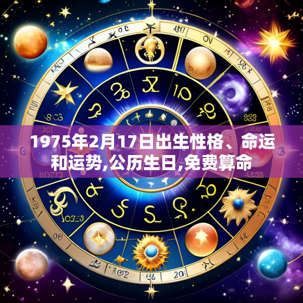 1975年2月17日出生性格、命运和运势,公历生日,免费算命