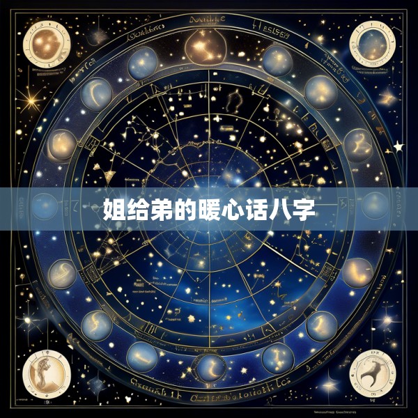 姐给弟的暖心话八字