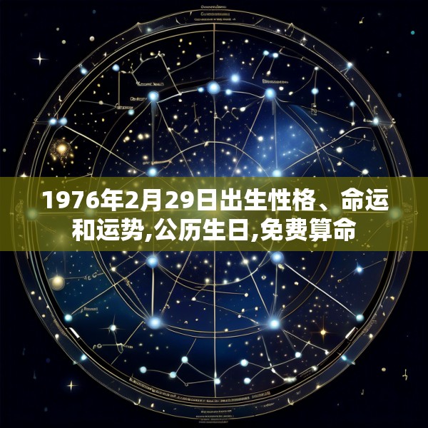 1976年2月29日出生性格、命运和运势,公历生日,免费算命