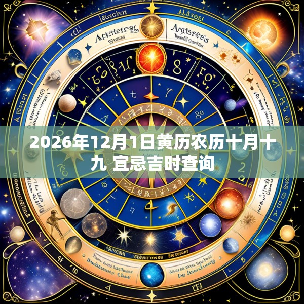 2026年12月1日黄历农历十月十九 宜忌吉时查询