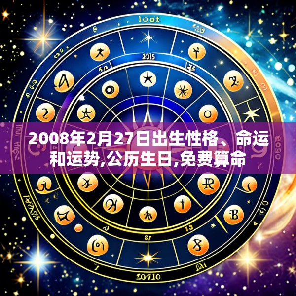 2008年2月27日出生性格、命运和运势,公历生日,免费算命