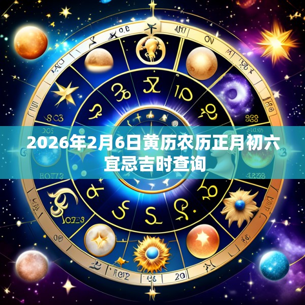 2026年2月6日黄历农历正月初六 宜忌吉时查询