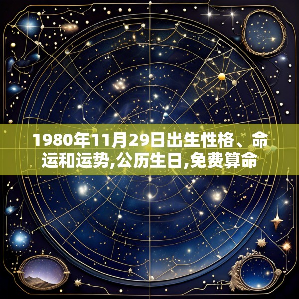 1980年11月29日出生性格、命运和运势,公历生日,免费算命