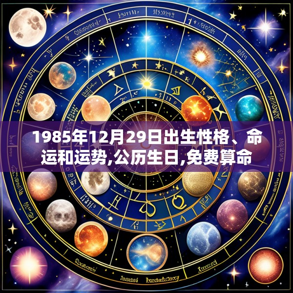 1985年12月29日出生性格、命运和运势,公历生日,免费算命