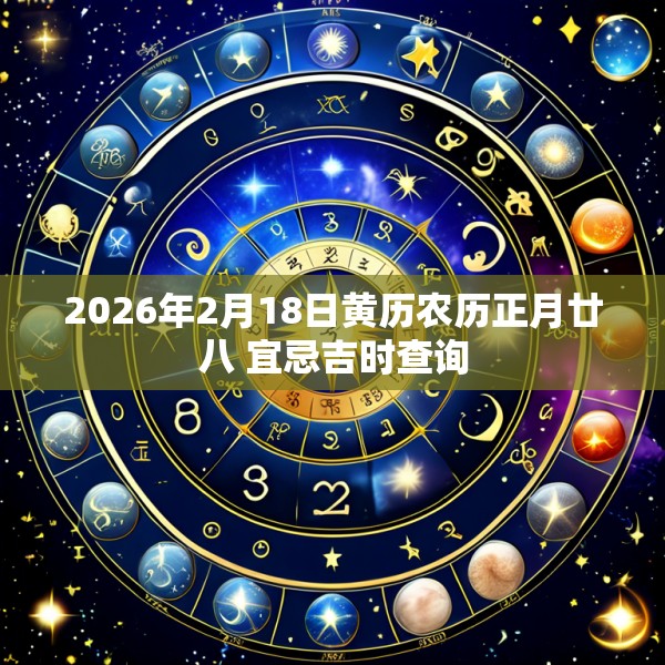 2026年2月18日黄历农历正月廿八 宜忌吉时查询